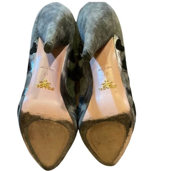 AUTHENTIC PRADA Suede Platform Pumps - Picture 5 of 5